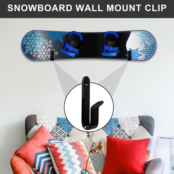 Snowboard Wall Mount Clips - Picture 5 of 7